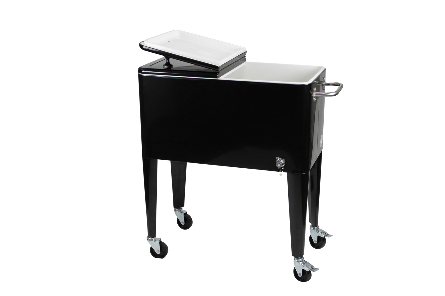 Kailua Cooler - Patio Cooler, American Cool Box, Refrigerated Truck, Party Drinks Cooler, Black