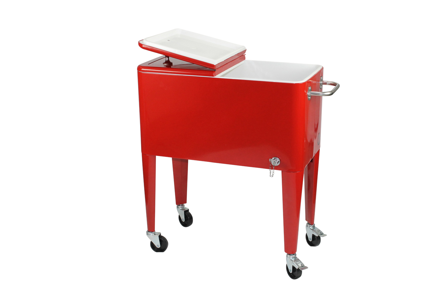 Kailua Cooler - Patio Cooler, American Cool Box, Refrigerated Truck, Party Drinks Cooler, Red