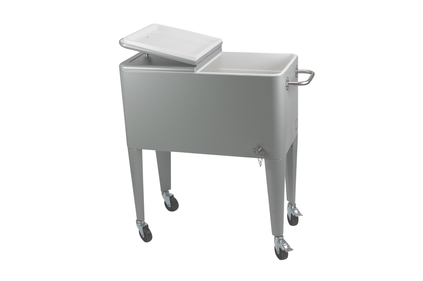 Kailua Cooler - Patio Cooler, American Cool Box, Refrigerated Truck, Party Drinks Cooler, Grey