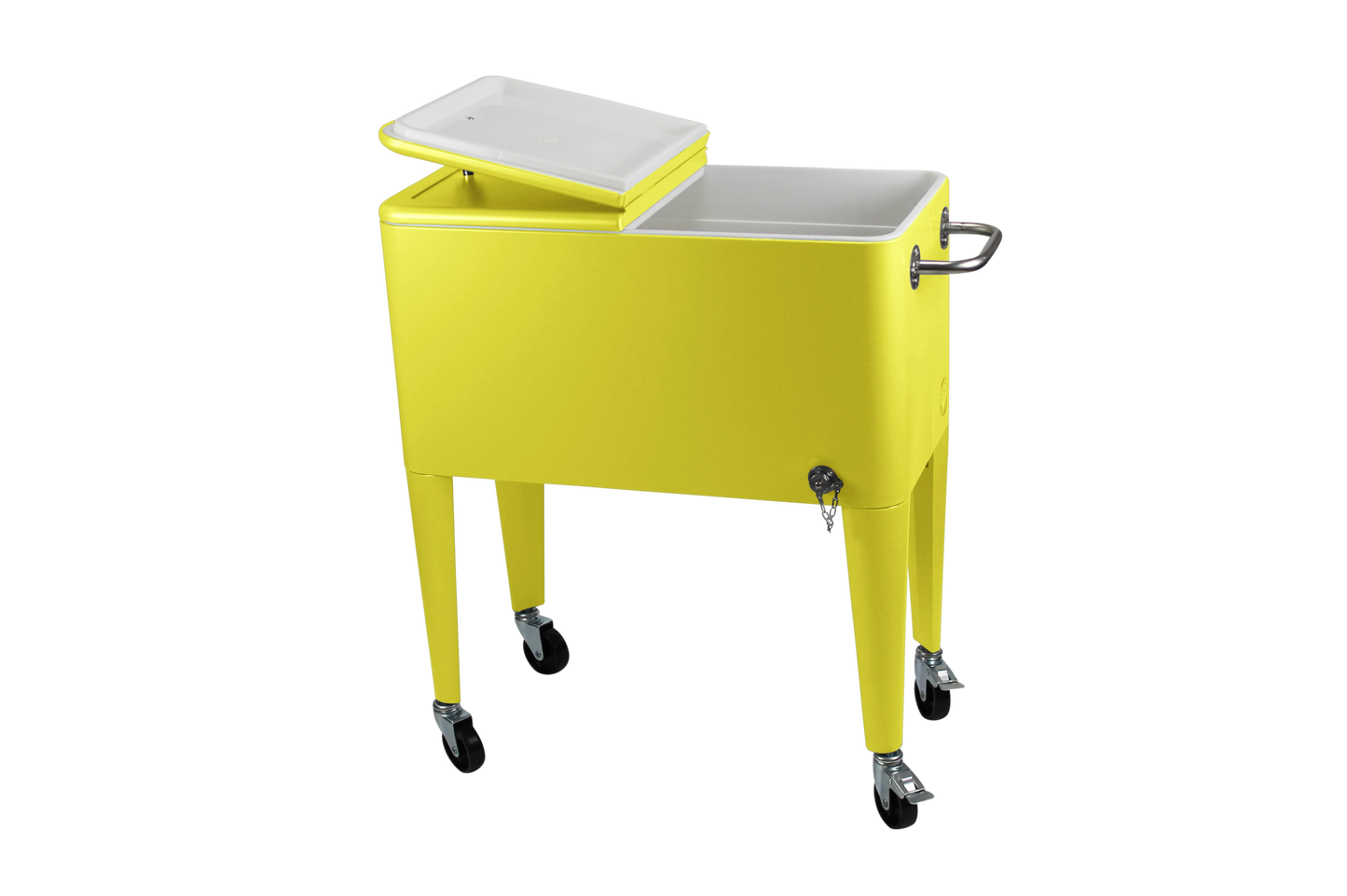 Kailua Cooler - Patio Cooler, American Cool Box, Refrigerated Truck, Party Drinks Cooler, Yellow