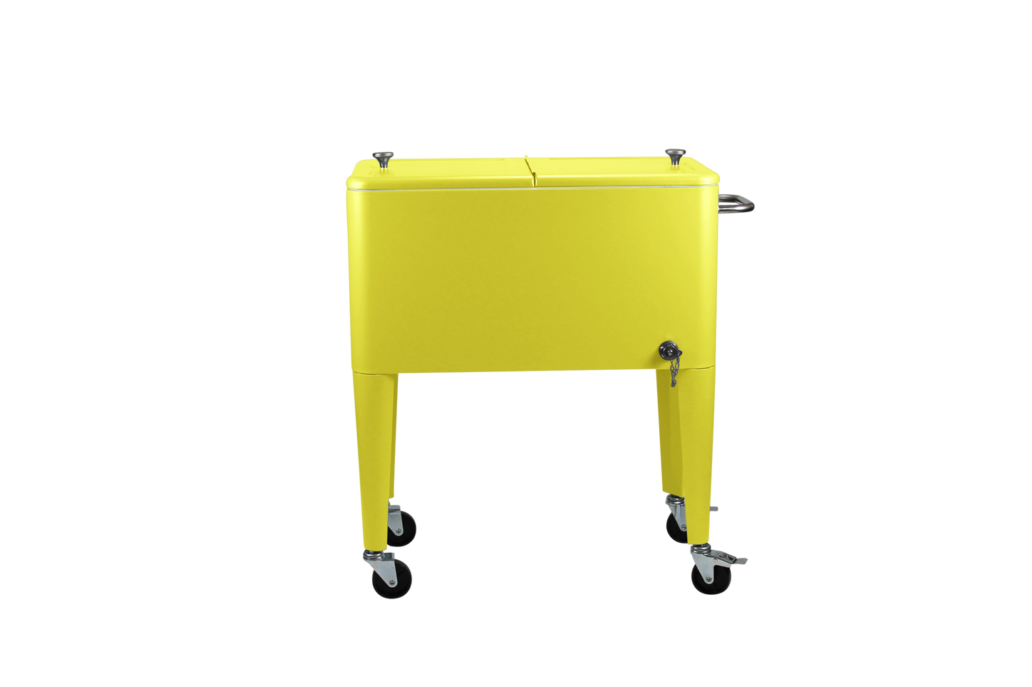 Kailua Cooler - Patio Cooler, American Cool Box, Refrigerated Truck, Party Drinks Cooler, Yellow