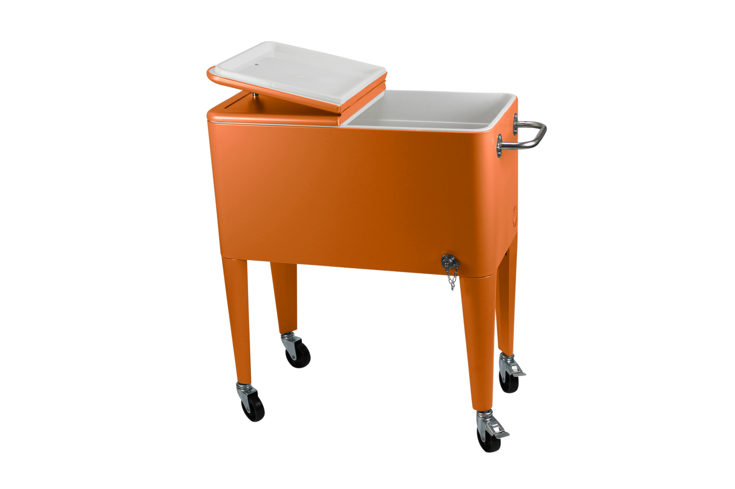 Kailua Cooler - Patio Cooler, American Cool Box, Refrigerated Truck, Party Drinks Cooler, Orange