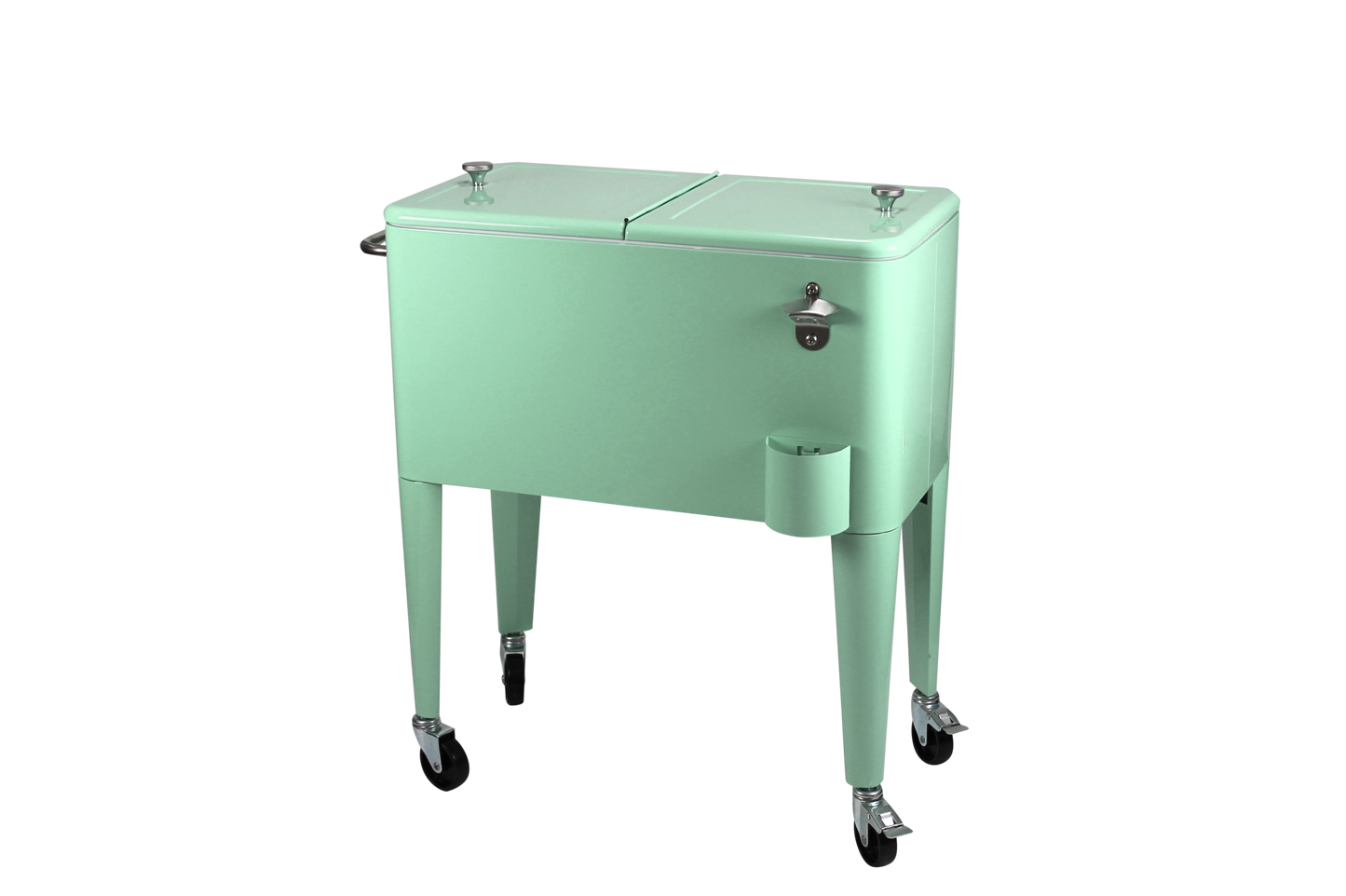 Kailua Cooler - Patio Cooler, American Cool Box, Refrigerated Truck, Party Drinks Cooler, Summer green