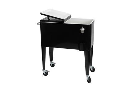 Kailua Cooler - Patio Cooler, American Cool Box, Refrigerated Truck, Party Drinks Cooler, Black