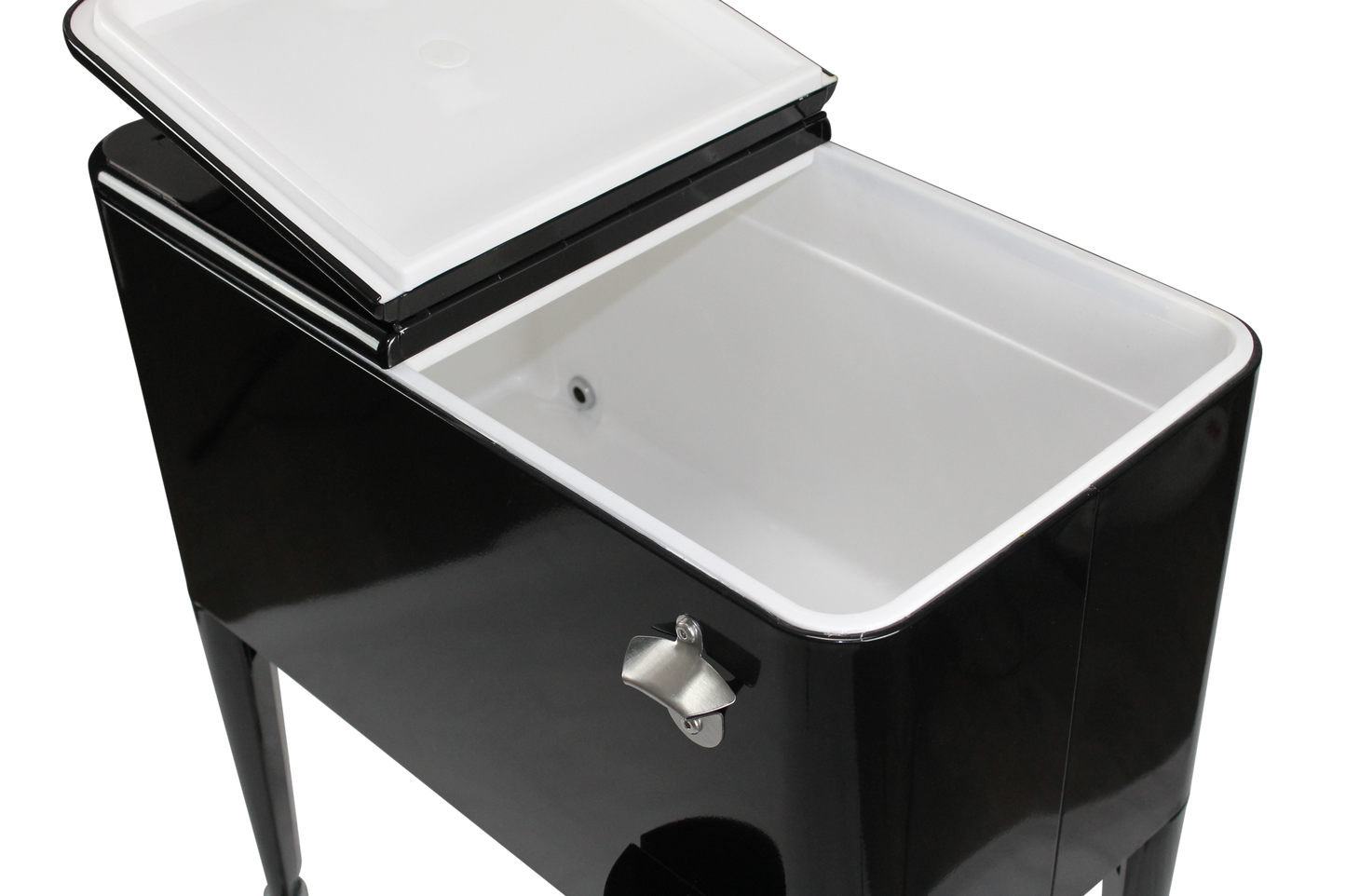 Kailua Cooler - Patio Cooler, American Cool Box, Refrigerated Truck, Party Drinks Cooler, Black