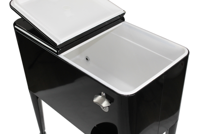 Kailua Cooler - Patio Cooler, American Cool Box, Refrigerated Truck, Party Drinks Cooler, Black