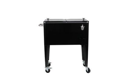 Kailua Cooler - Patio Cooler, American Cool Box, Refrigerated Truck, Party Drinks Cooler, Black