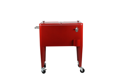 Kailua Cooler - Patio Cooler, American Cool Box, Refrigerated Truck, Party Drinks Cooler, Red