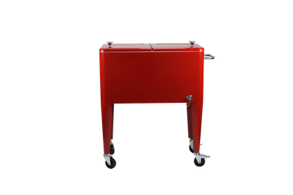 Kailua Cooler - Patio Cooler, American Cool Box, Refrigerated Truck, Party Drinks Cooler, Red