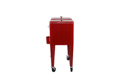 Kailua Cooler - Patio Cooler, American Cool Box, Refrigerated Truck, Party Drinks Cooler, Red