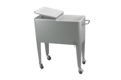 Kailua Cooler - Patio Cooler, American Cool Box, Refrigerated Truck, Party Drinks Cooler, Grey