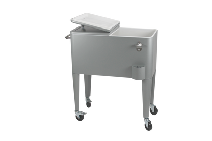 Kailua Cooler - Patio Cooler, American Cool Box, Refrigerated Truck, Party Drinks Cooler, Grey