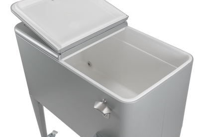 Kailua Cooler - Patio Cooler, American Cool Box, Refrigerated Truck, Party Drinks Cooler, Grey