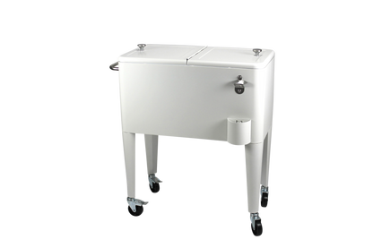 Kailua Cooler - Patio Cooler, American Cool Box, Refrigerated Truck, Party Drinks Cooler, White