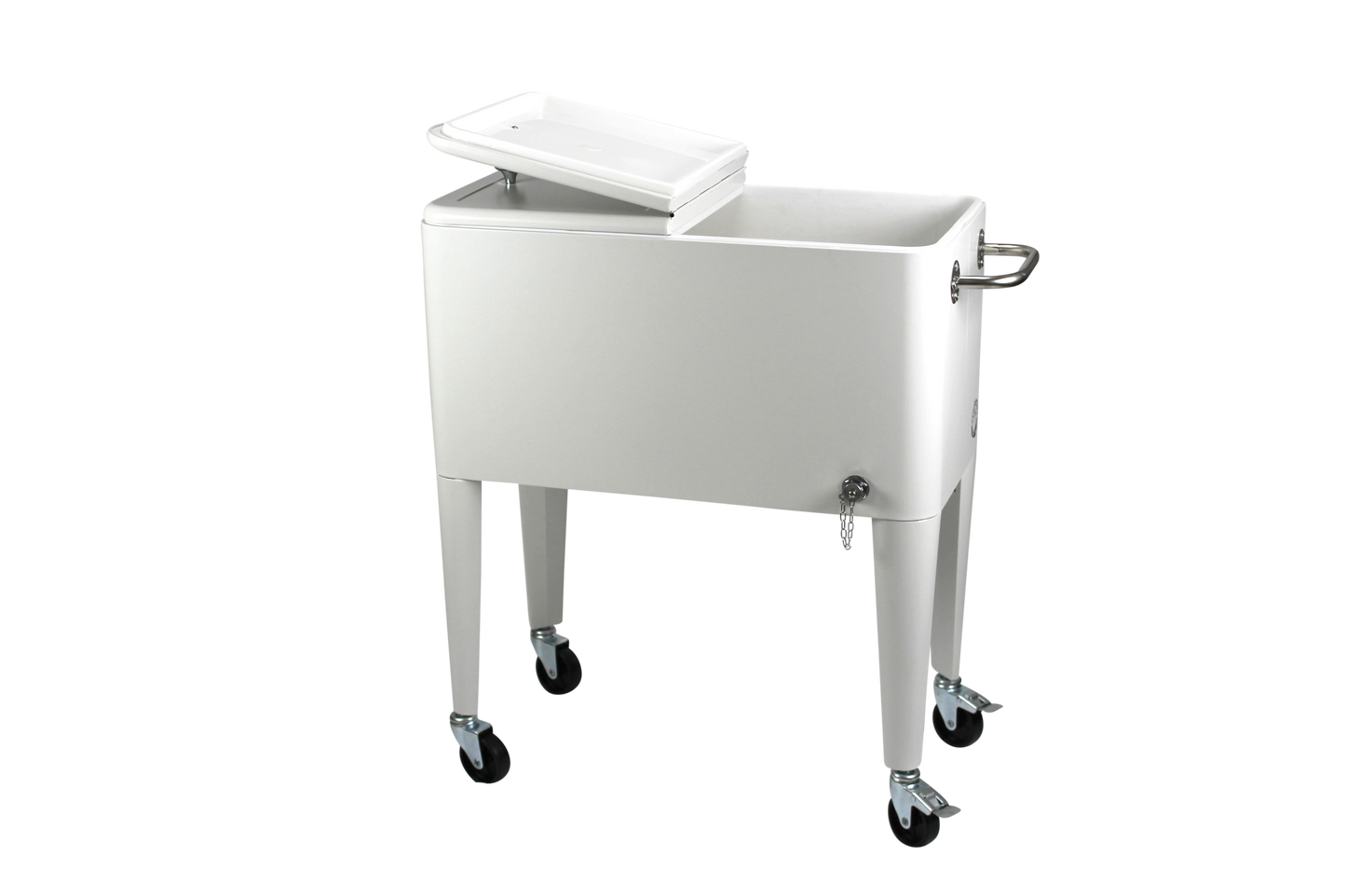 Kailua Cooler - Patio Cooler, American Cool Box, Refrigerated Truck, Party Drinks Cooler, White