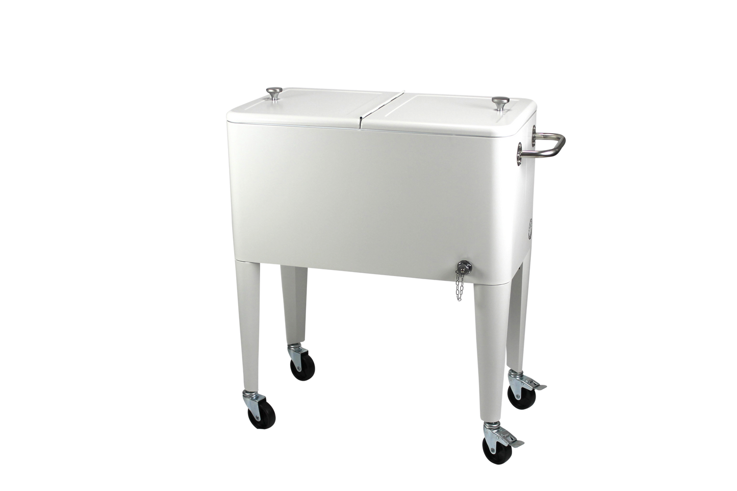 Kailua Cooler - Patio Cooler, American Cool Box, Refrigerated Truck, Party Drinks Cooler, White