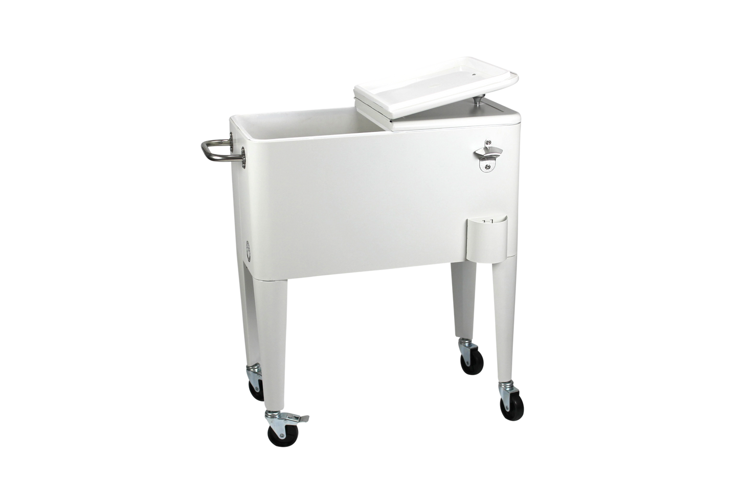 Kailua Cooler - Patio Cooler, American Cool Box, Refrigerated Truck, Party Drinks Cooler, White
