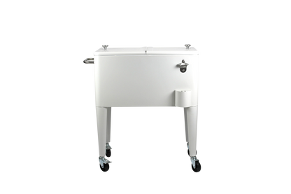 Kailua Cooler - Patio Cooler, American Cool Box, Refrigerated Truck, Party Drinks Cooler, White