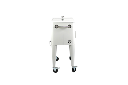 Kailua Cooler - Patio Cooler, American Cool Box, Refrigerated Truck, Party Drinks Cooler, White