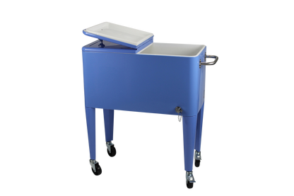 Kailua Cooler - Patio Cooler, American Cool Box, Refrigerated Truck, Party Drinks Cooler, Sky blue