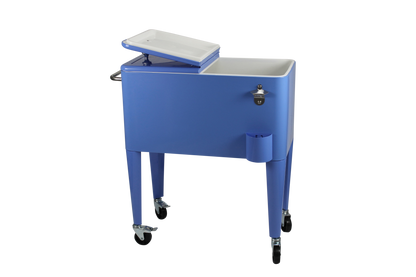 Kailua Cooler - Patio Cooler, American Cool Box, Refrigerated Truck, Party Drinks Cooler, Sky blue