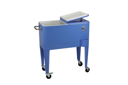 Kailua Cooler - Patio Cooler, American Cool Box, Refrigerated Truck, Party Drinks Cooler, Sky blue