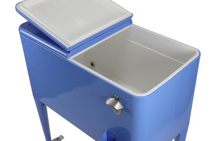 Kailua Cooler - Patio Cooler, American Cool Box, Refrigerated Truck, Party Drinks Cooler, Sky blue