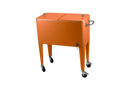 Kailua Cooler - Patio Cooler, American Cool Box, Refrigerated Truck, Party Drinks Cooler, Orange