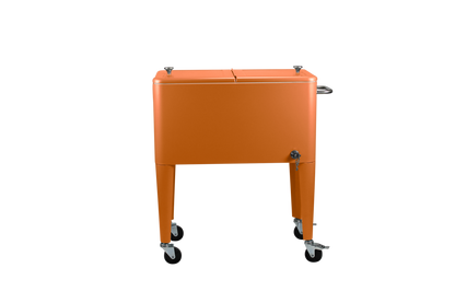 Kailua Cooler - Patio Cooler, American Cool Box, Refrigerated Truck, Party Drinks Cooler, Orange