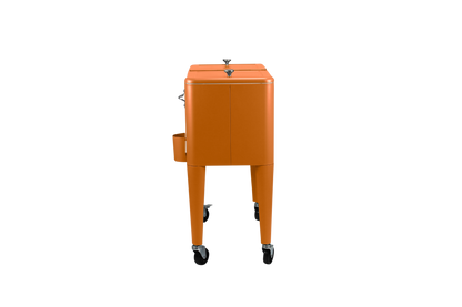 Kailua Cooler - Patio Cooler, American Cool Box, Refrigerated Truck, Party Drinks Cooler, Orange