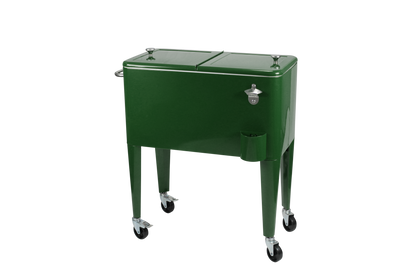 Kailua Cooler - Patio Cooler, American Cool Box, Refrigerated Truck, Party Drinks Cooler, Racing Green