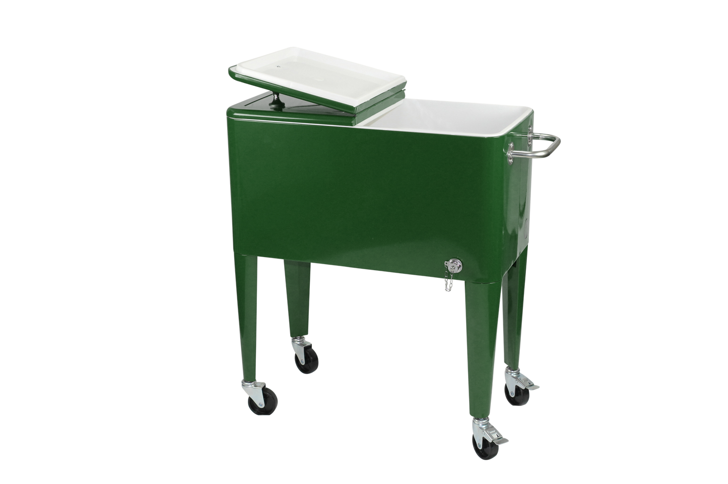 Kailua Cooler - Patio Cooler, American Cool Box, Refrigerated Truck, Party Drinks Cooler, Racing Green