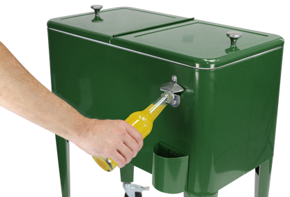 Kailua Cooler - Patio Cooler, American Cool Box, Refrigerated Truck, Party Drinks Cooler, Racing Green
