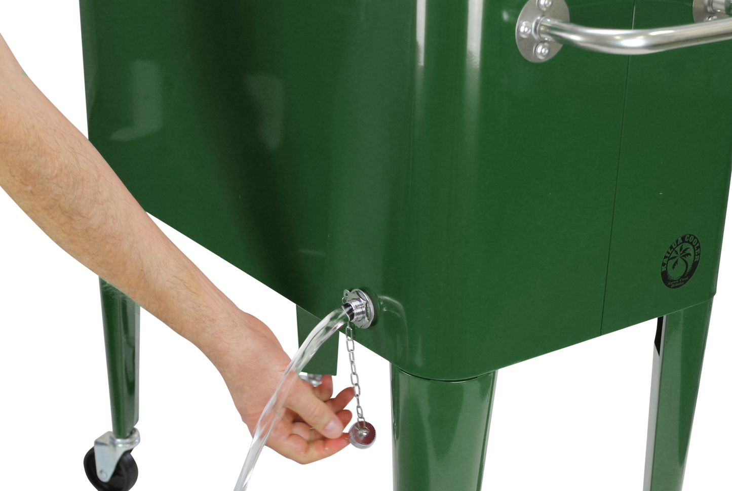 Kailua Cooler - Patio Cooler, American Cool Box, Refrigerated Truck, Party Drinks Cooler, Racing Green