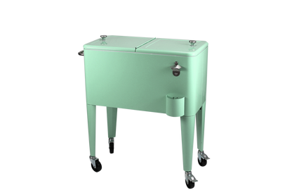 Kailua Cooler - Patio Cooler, American Cool Box, Refrigerated Truck, Party Drinks Cooler, Summer green