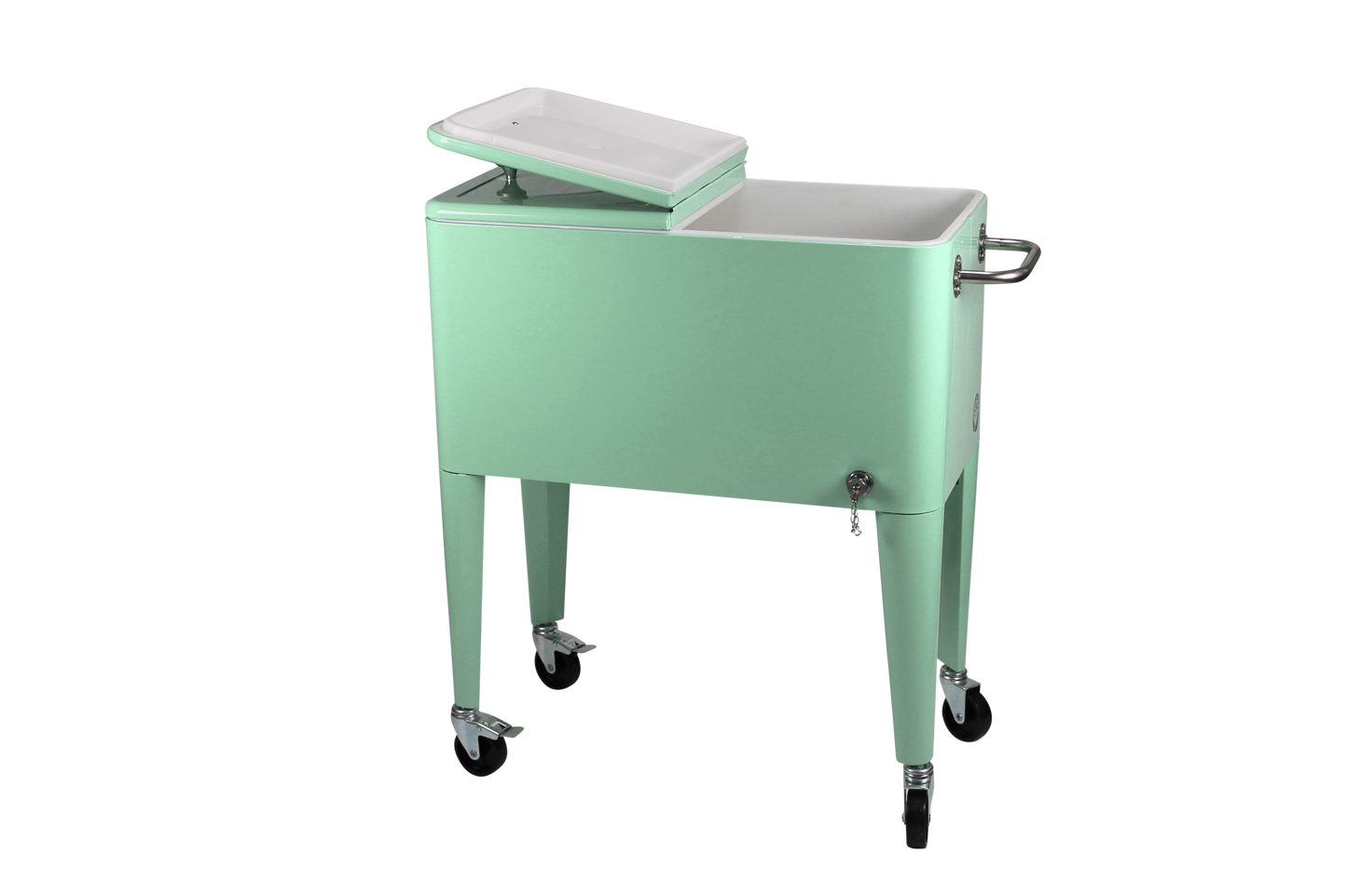 Kailua Cooler - Patio Cooler, American Cool Box, Refrigerated Truck, Party Drinks Cooler, Summer green