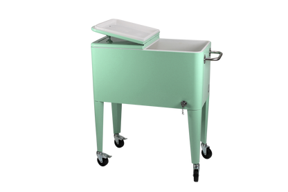 Kailua Cooler - Patio Cooler, American Cool Box, Refrigerated Truck, Party Drinks Cooler, Summer green