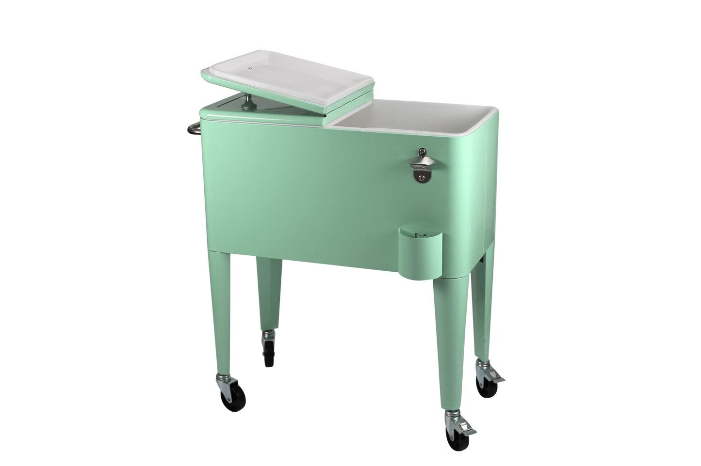 Kailua Cooler - Patio Cooler, American Cool Box, Refrigerated Truck, Party Drinks Cooler, Summer green