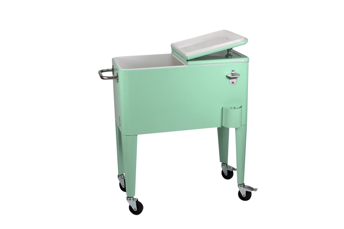 Kailua Cooler - Patio Cooler, American Cool Box, Refrigerated Truck, Party Drinks Cooler, Summer green