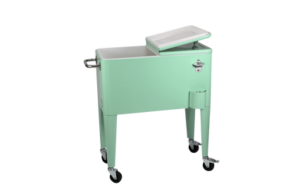 Kailua Cooler - Patio Cooler, American Cool Box, Refrigerated Truck, Party Drinks Cooler, Summer green