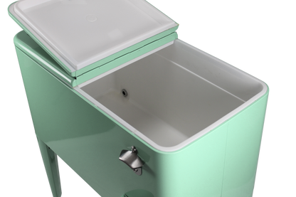 Kailua Cooler - Patio Cooler, American Cool Box, Refrigerated Truck, Party Drinks Cooler, Summer green