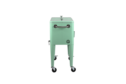 Kailua Cooler - Patio Cooler, American Cool Box, Refrigerated Truck, Party Drinks Cooler, Summer green