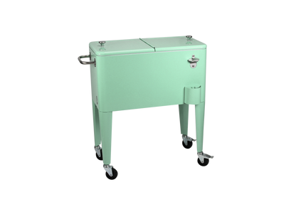 Kailua Cooler - Patio Cooler, American Cool Box, Refrigerated Truck, Party Drinks Cooler, Summer green