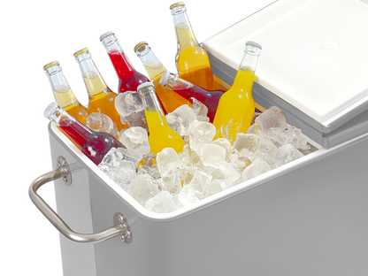 Kailua Cooler - Patio Cooler, American Cool Box, Refrigerated Truck, Party Drinks Cooler, Grey