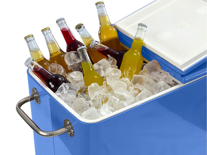 Kailua Cooler - Patio Cooler, American Cool Box, Refrigerated Truck, Party Drinks Cooler, Sky blue