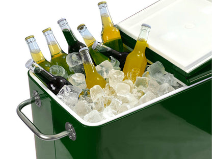 Kailua Cooler - Patio Cooler, American Cool Box, Refrigerated Truck, Party Drinks Cooler, Racing Green