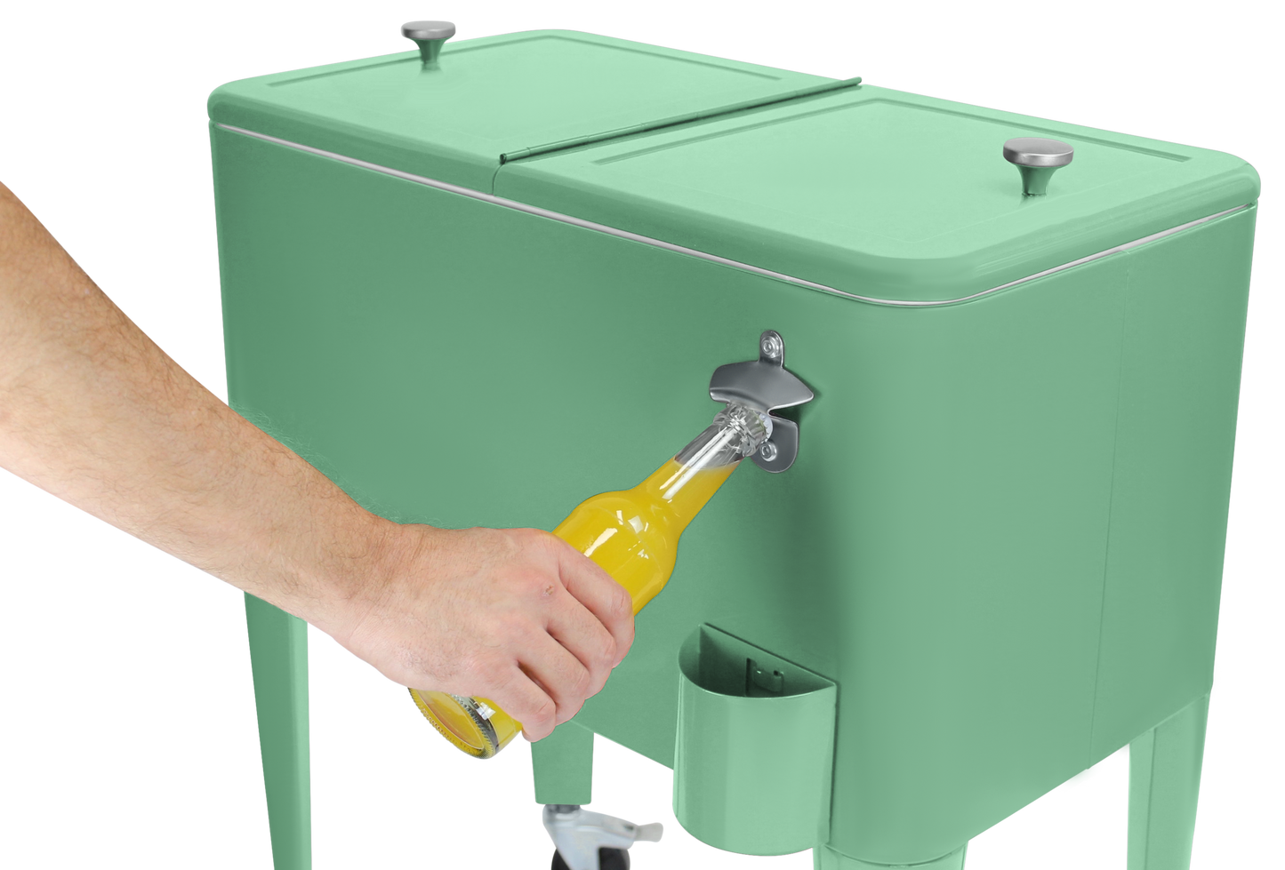 Kailua Cooler - Patio Cooler, American Cool Box, Refrigerated Truck, Party Drinks Cooler, Summer green