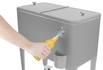 Kailua Cooler - Patio Cooler, American Cool Box, Refrigerated Truck, Party Drinks Cooler, Grey