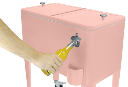 Kailua Cooler - Patio Cooler, American Cool Box, Refrigerated Truck, Party Drinks Cooler, Pink