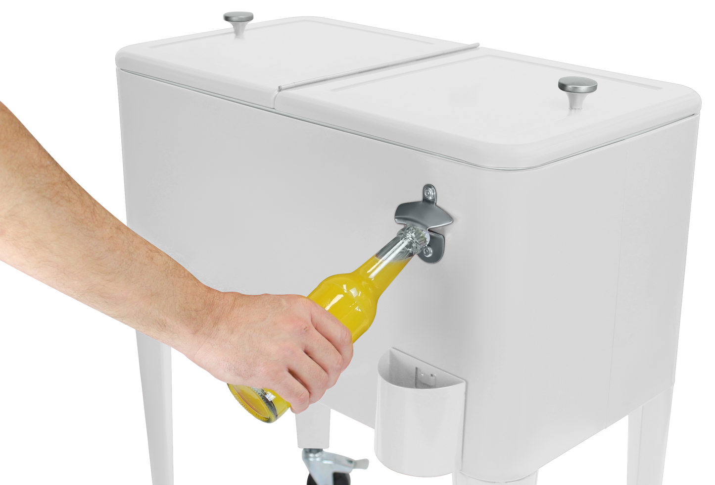 Kailua Cooler - Patio Cooler, American Cool Box, Refrigerated Truck, Party Drinks Cooler, White